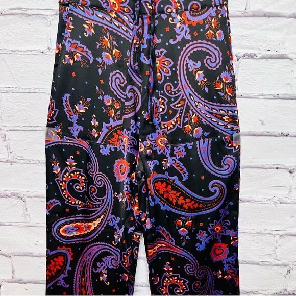 WeWoreWhat Danielle Bernstein Black Paisley pull on jumpsuit jumper NWOT - Picture 8 of 15